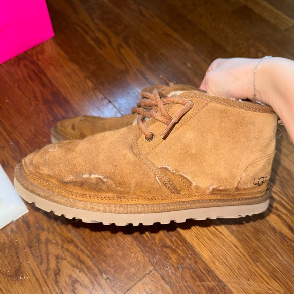 UGG women’s Neumel Leather Shoes Chukka Bootie in color Chestnut size 8 - Picture 4 of 10